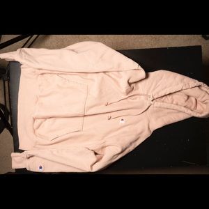 Pink champion reverse weave hoodie